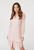Pink | Lace Longline Shirt Dress