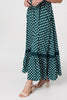 Green | Polka Dot Lace Trim Maxi Dress 