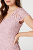 Pink | Lace Overlay Bodycon Short Dress