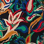 Black | Printed Zip Front Long Sleeve Maxi Dress