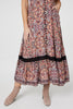 Black | Paisley Lace Detail Maxi Dress