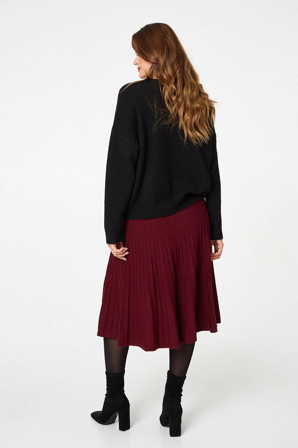 Black | Sequin Bow Detail Drop Shoulder Jumper