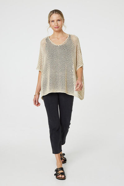 トップス Crochet Sleeve HighNeck Knit Gypsohila KP516169_BEIGE_1_grande.jpg?v=