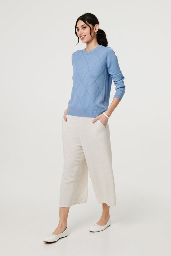 Slim Fit Textured Knit Jumper