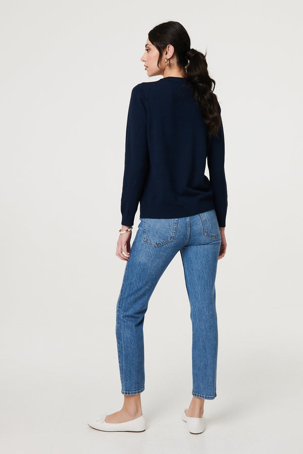 Slim Fit Textured Knit Jumper