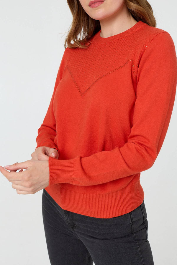 Textured Knit Slim Fit Jumper