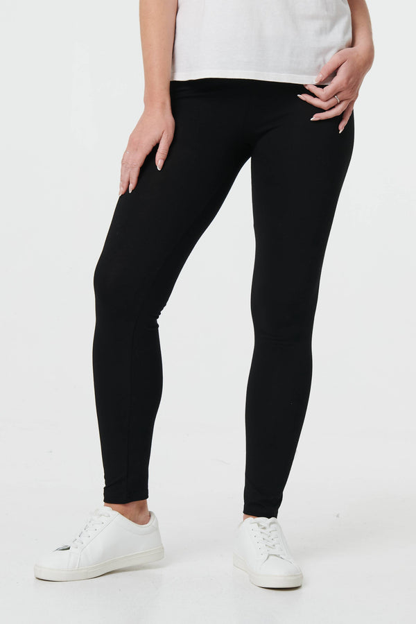 Black | High Waist Fitted Leggings