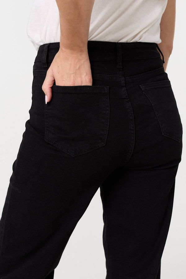 Black | Denim High Waist Flared Jeans