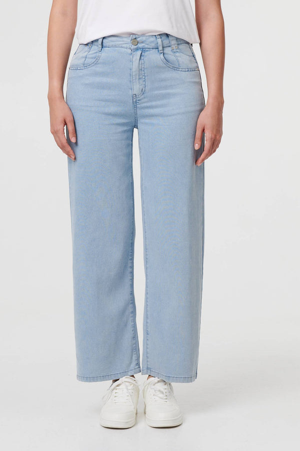Blue | High Waist Relaxed Wide Leg Jeans
