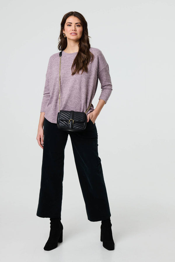Blush | Relaxed Boat Neck 3/4 Sleeve Top