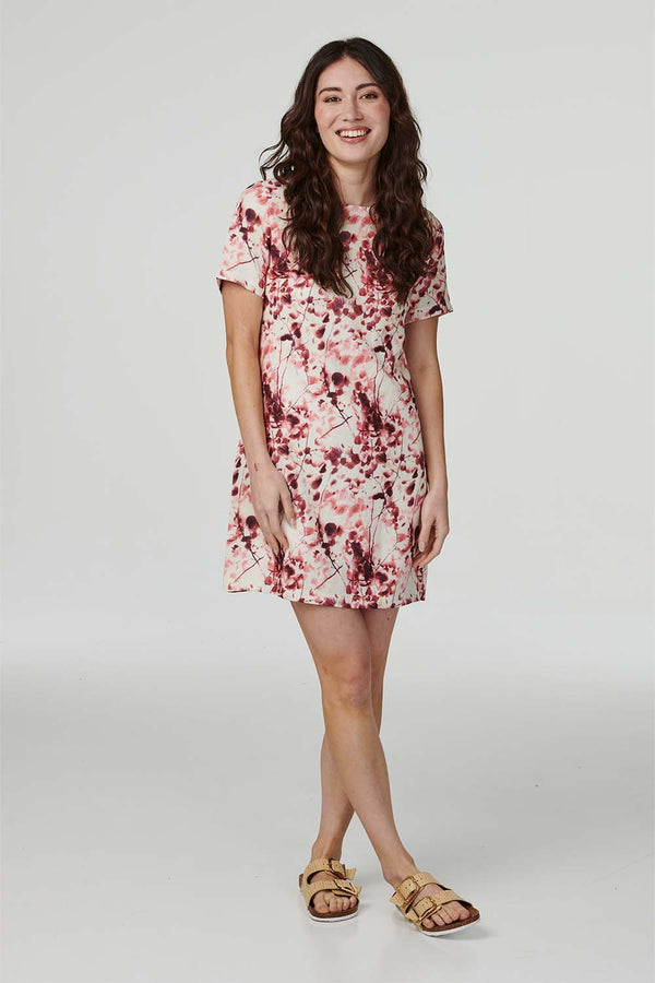 Cream | Round Neck Shift Dress