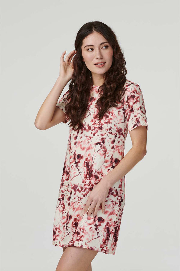 Cream | Round Neck Shift Dress