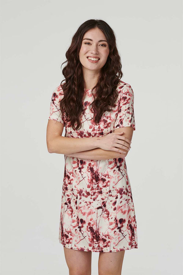 Cream | Round Neck Shift Dress