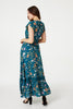 Teal | Floral Lace Detail Maxi Dress