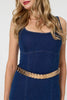 Gold | Metallic Textured Coin Detail Belt

