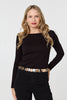 Silver | Two Tone Metallic Coin Detail Belt
