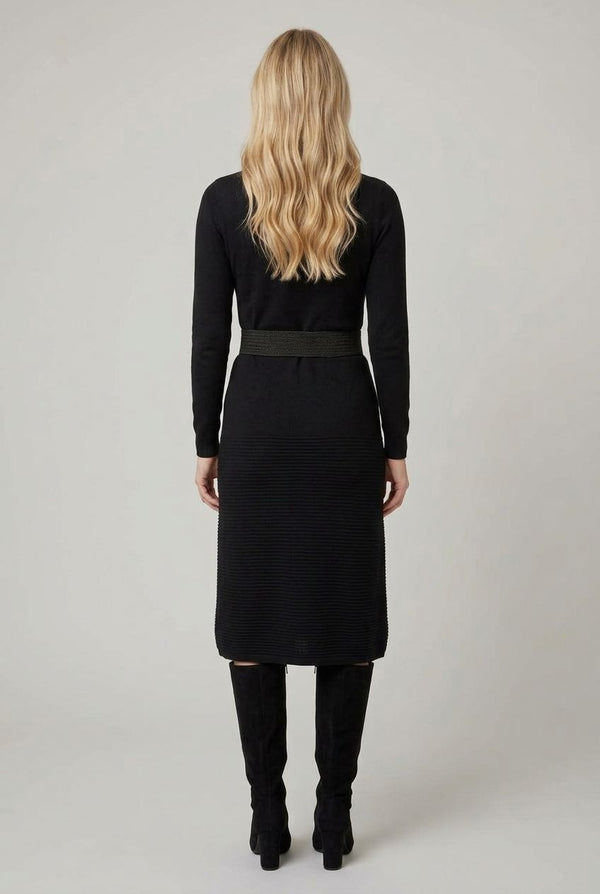 Black | Metallic Circle Buckle Detail Waist Belt