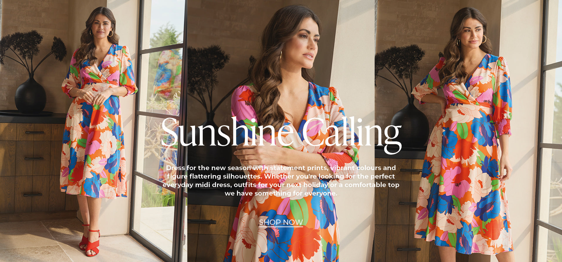 Dress for the new season with statement prints, vibrant colours and figure flattering silhouettes. Whether you're looking for the perfect everyday midi dress, outfits for your next holiday or a comfortable top we have something for everyone.