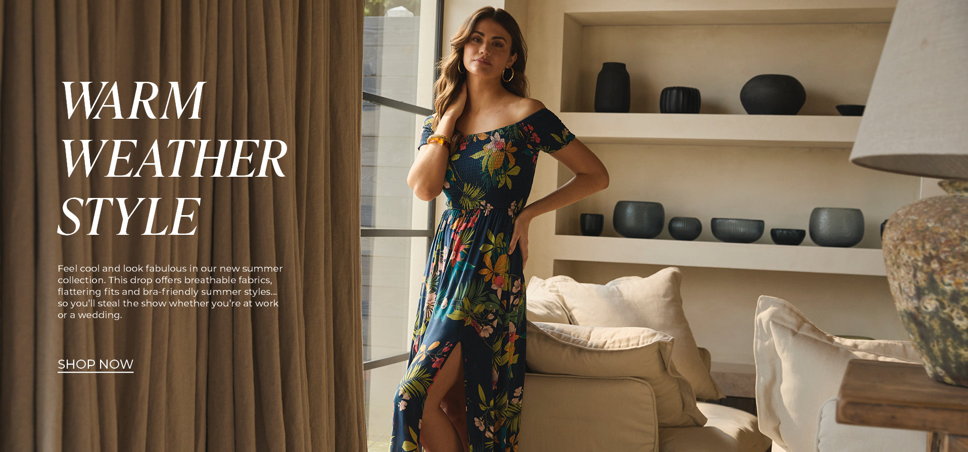 Feel cool and look fabulous in our new summer collection. This drop offers breathable fabrics, flattering fits and bra-friendly summer styles… so you’ll steal the show whether you’re at work or a wedding.