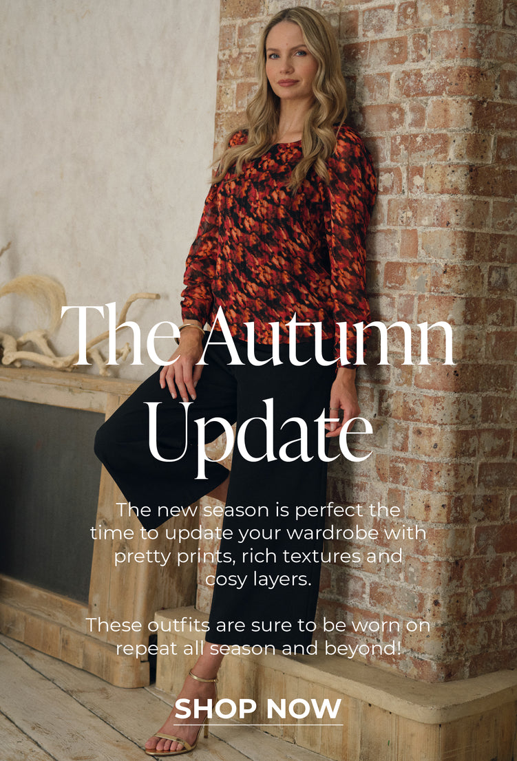 The Autumn Update: The new season is perfect time to update your wardrobe with pretty prints, rich texture and cosy layers.