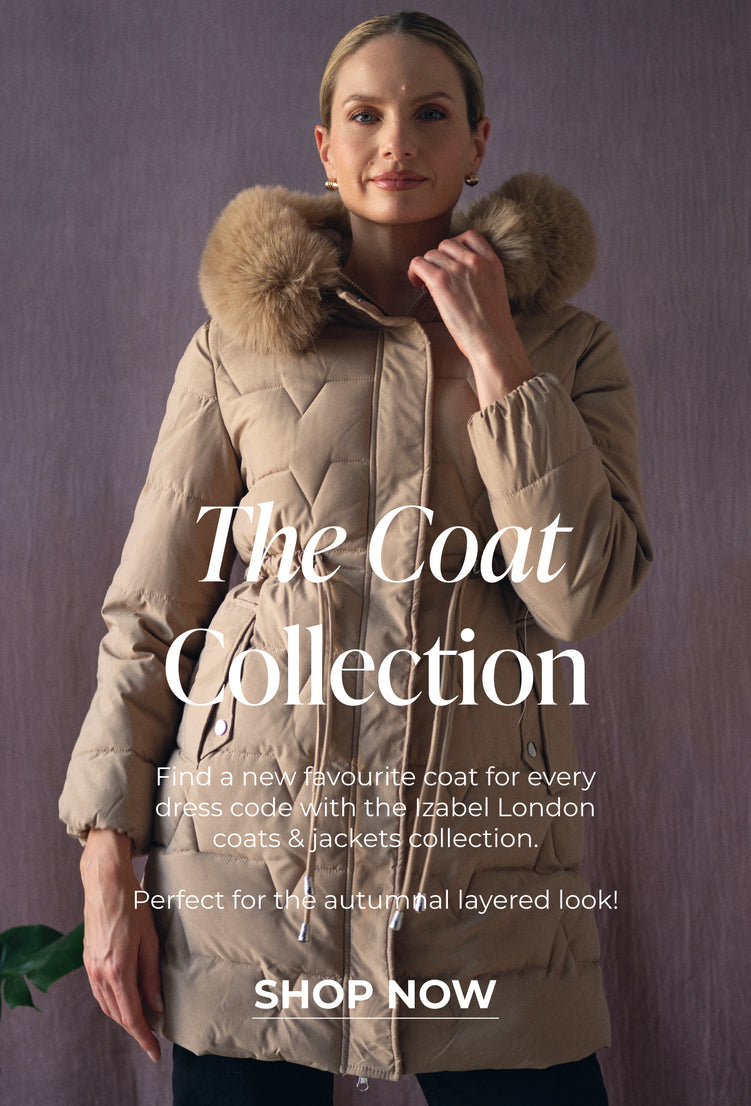 The Coat Collection: Find a new favourite coat for every dress code with the Izabel London coats & jackets collection.
