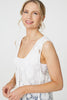 White | Floral Lace Tie Front Cardigan