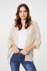 Beige | Sheer Crochet 3/4 Sleeve Open Cardigan
