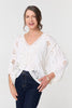 Cream | Crochet Texture 3/4 Sleeve Cardigan
