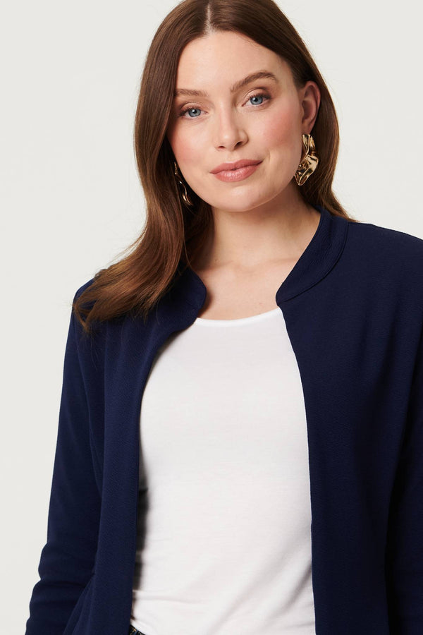 Navy | Open Front Longline Coatigan
