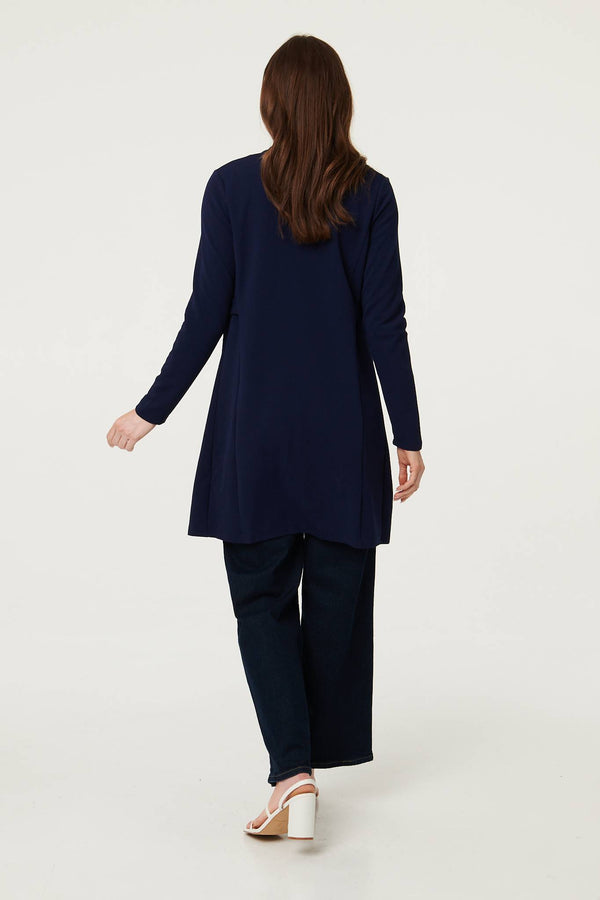 Navy | Open Front Longline Coatigan
