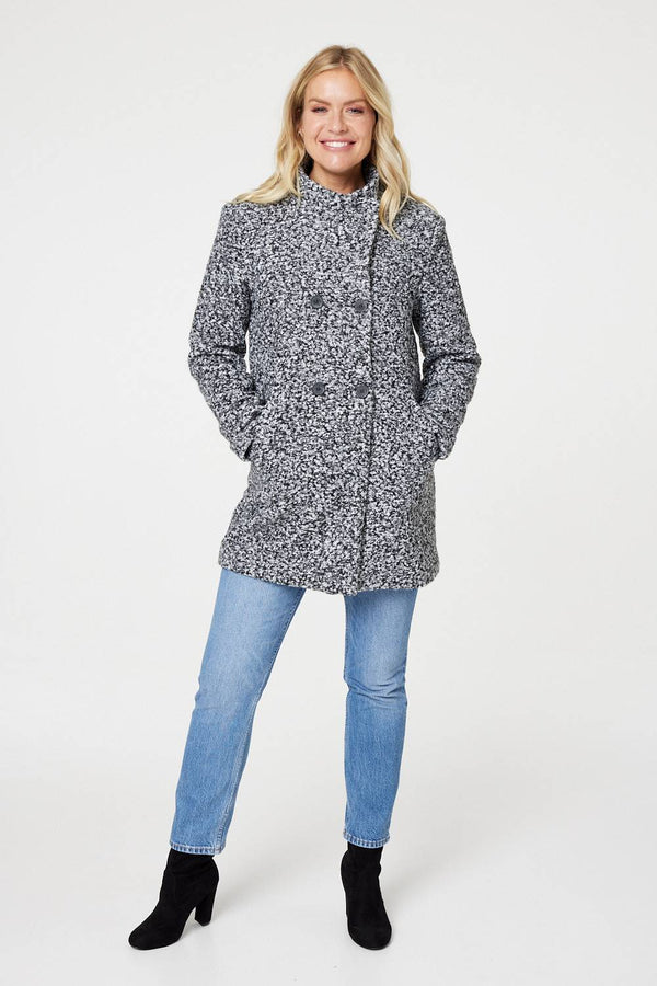 Black And White | Double Breasted Teddy Coat