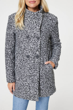 Black And White | Double Breasted Teddy Coat