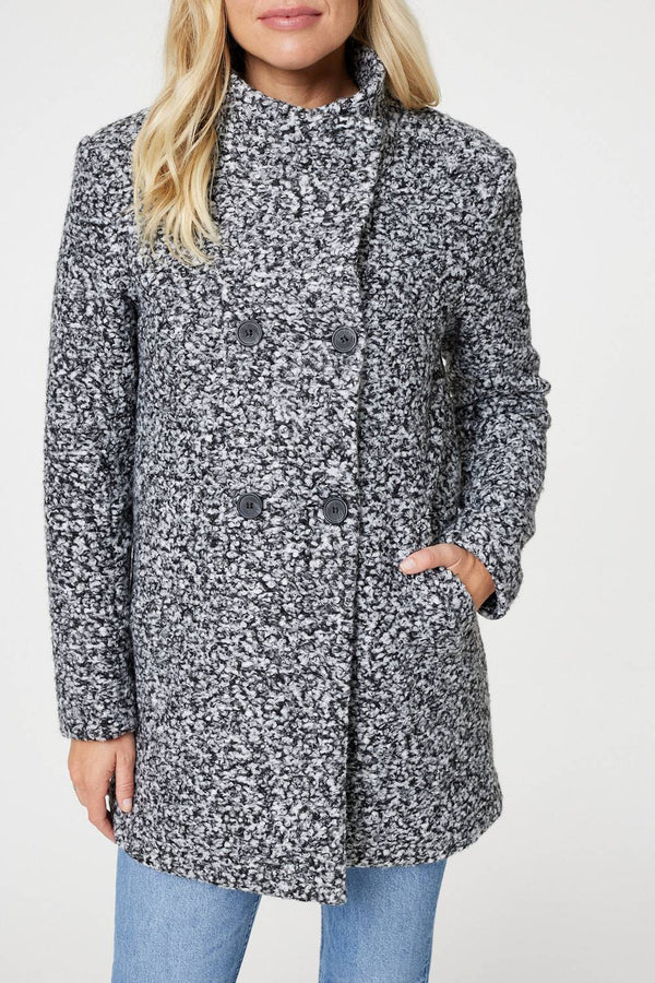 Black And White | Double Breasted Teddy Coat