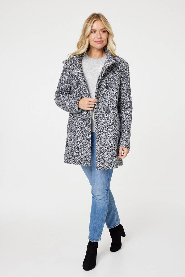 Black And White | Double Breasted Teddy Coat