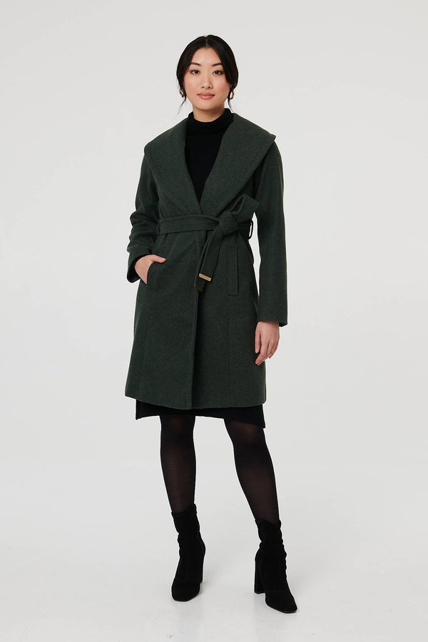 Green | Wrap Front Tie Waist Coat
