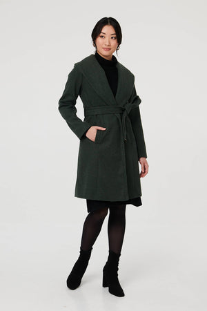 Green | Wrap Front Tie Waist Coat
