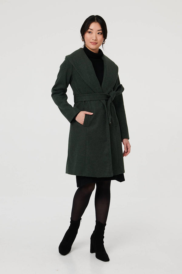 Green | Wrap Front Tie Waist Coat
