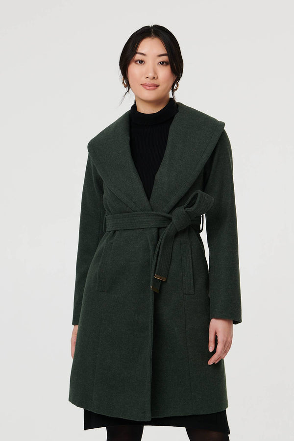 Green | Wrap Front Tie Waist Coat
