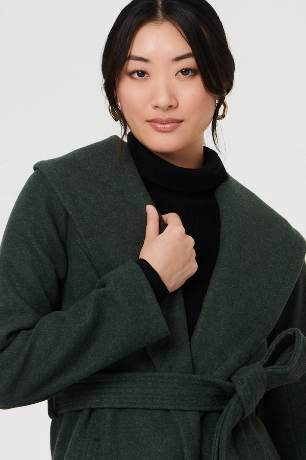 Green | Wrap Front Tie Waist Coat
