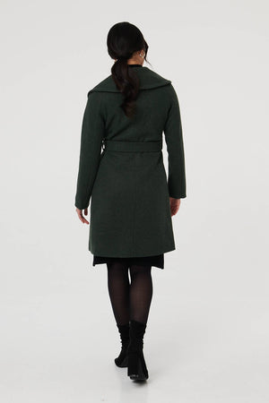Green | Wrap Front Tie Waist Coat
