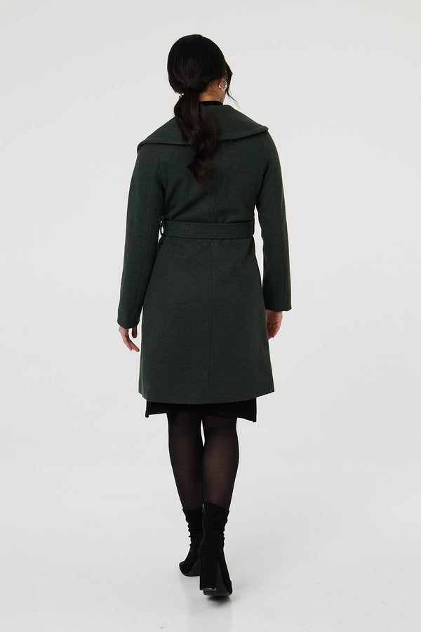 Green | Wrap Front Tie Waist Coat
