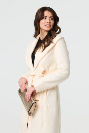 Ivory | Wrap Front Tie Waist Coat