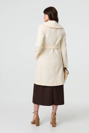 Ivory | Wrap Front Tie Waist Coat