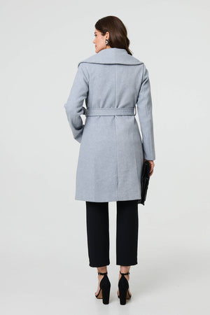 Light Blue | Wrap Front Tie Waist Coat