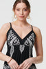 Black And White | Printed Cami Strap Empire Maxi Dress