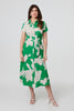 Green | Floral Tailored Shirt Dress : Model is 5'9