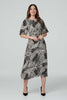 Black | Animal Print Midi Tea Dress : Model is 5'9