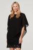 Black | Lace Semi Sheer Poncho Dress