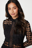 Black | Lace Semi Sheer Skater Dress