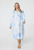 Light Blue | Tie Dye Long Sleeve Midi Tunic Dress